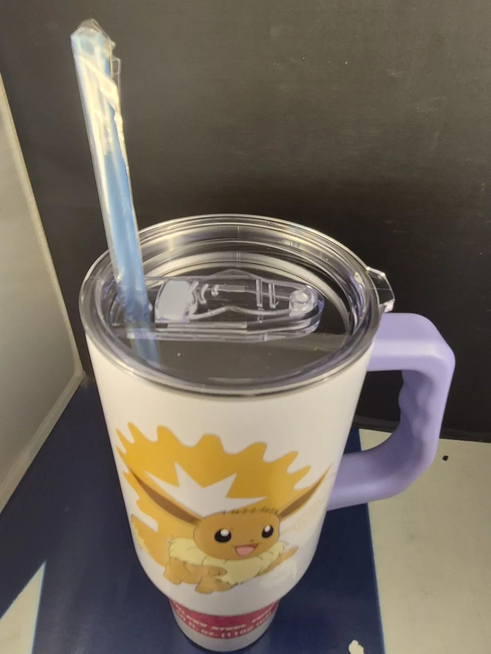 Eevee Insulated Travel Mug with Lavender Handle